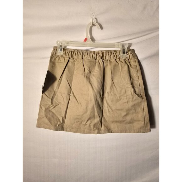Girls New NWT Pleated Front Skort Skirt Scooter Plus Tan 8 1/2 Uniform School - Picture 2 of 2